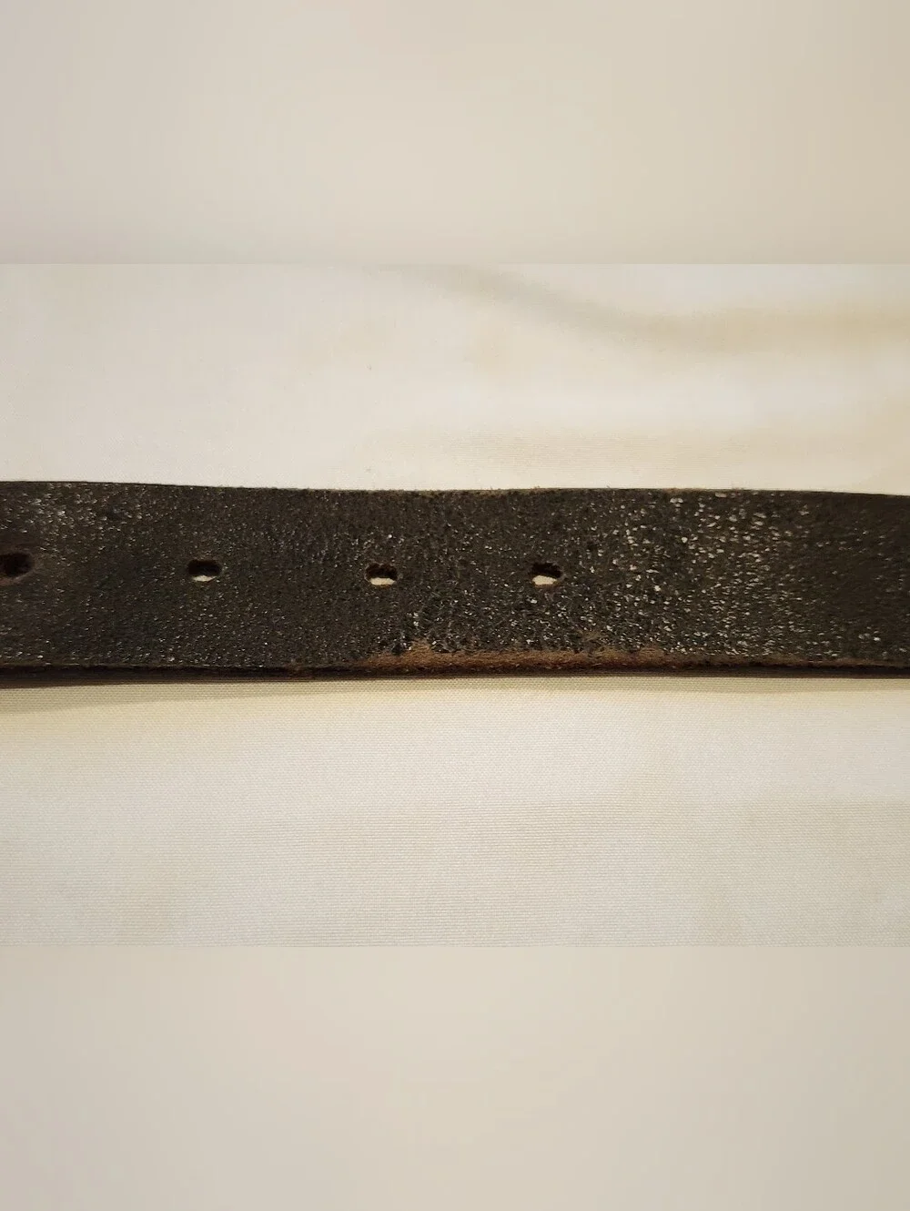Diesel Men's Black Leather Belt with Brushed Metal Buckle